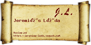 Jeremiás Léda névjegykártya
